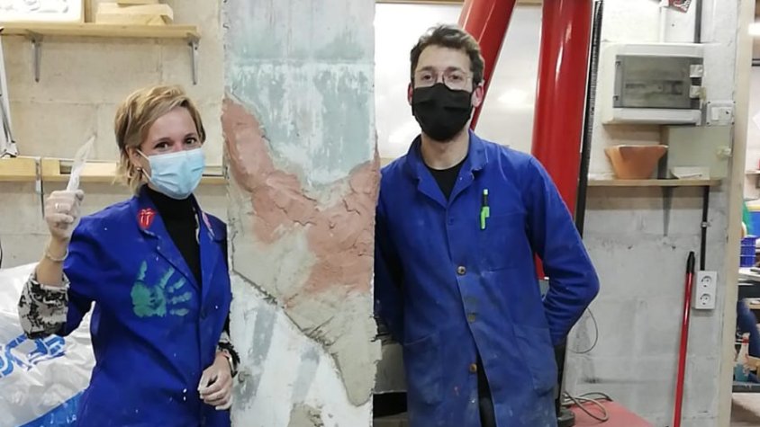 Brik i Schmitz fent proves a l'escola