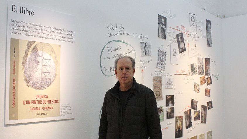 Minguell a l'exposició que acull la Sala Marsà