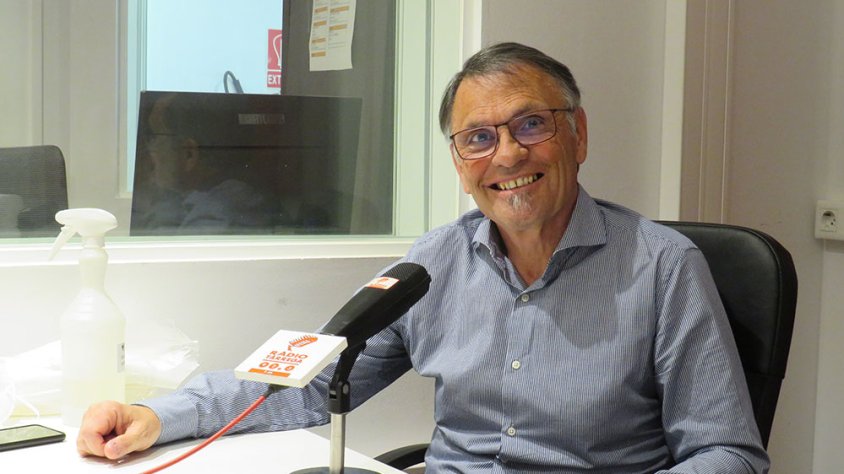 Ramon Puiggner als estudis de Ràdio Tàrrega