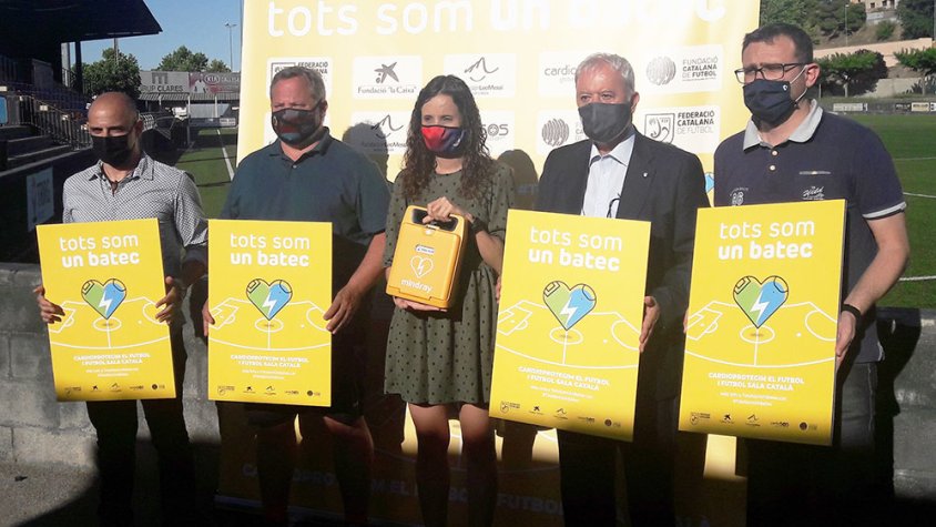 Els camps de futbol del Tàrrega ja tenen desfibril·lador