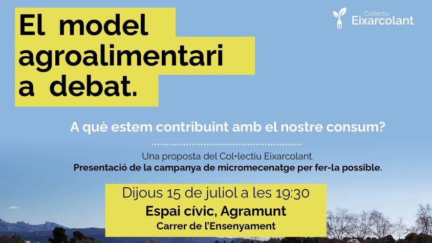 Agramunt acull dijous que ve una xerrada del Col·lectiu Eixarcolant