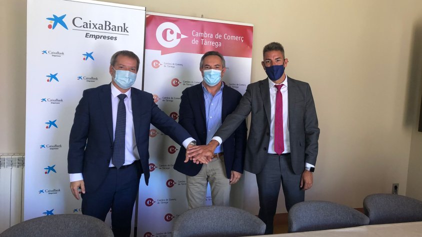 Acord entre la Cambra de Comerç de Tàrrega i Caixabank per donar suport a projectes empresarials del pla de Lleida