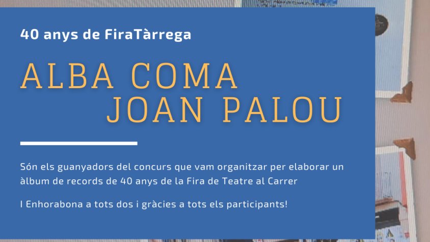Guanyadors dels concurs 'Àlbum de records de 40 anys de FiraTàrrega'