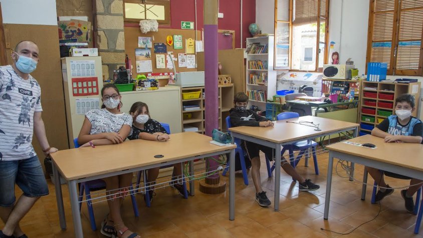 El primer dia de curs a l'escola dels Omells