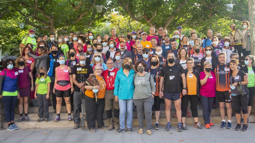 Foto de grup dels participants a la caminada