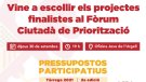 Tàrrega convida la ciutadania a escollir els projectes que se sotmetran a votació en els segons pressupostos participatius