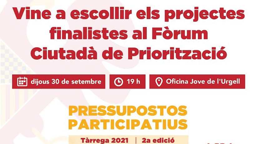 Convocatòria del Fòrum Ciutadà de Priorització