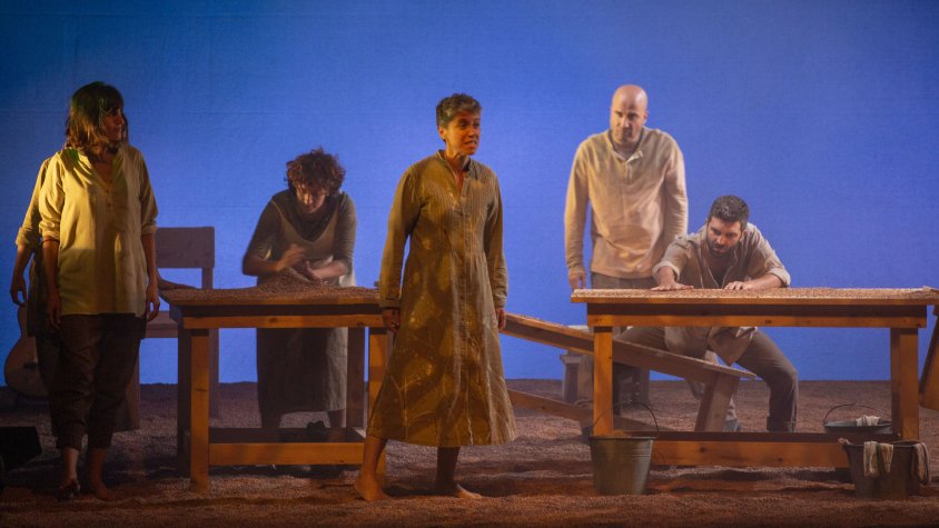 Un moment de la representació teatral