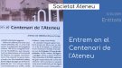 Estrenem espai dedicat a l'Ateneu de Tàrrega a 'Entitats'