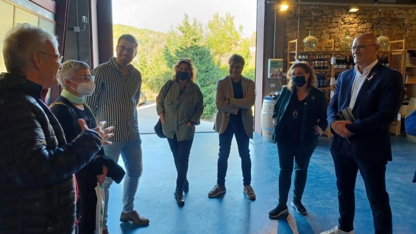 Romeva, en la visita a la cooperativa L'Olivera de Bellpuig