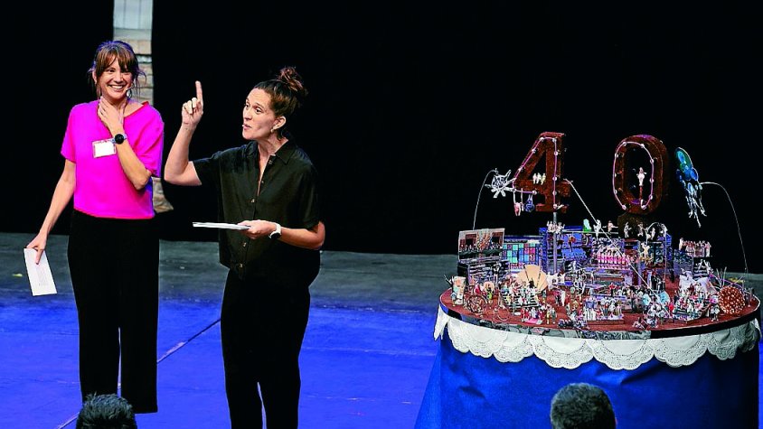 Un moment de l'acte de celebració dels 40 anys de FiraTàrrega