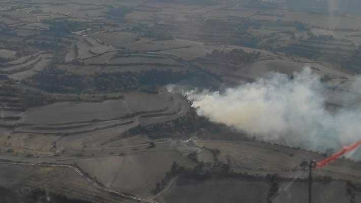 Imatge aèria de l'incendi