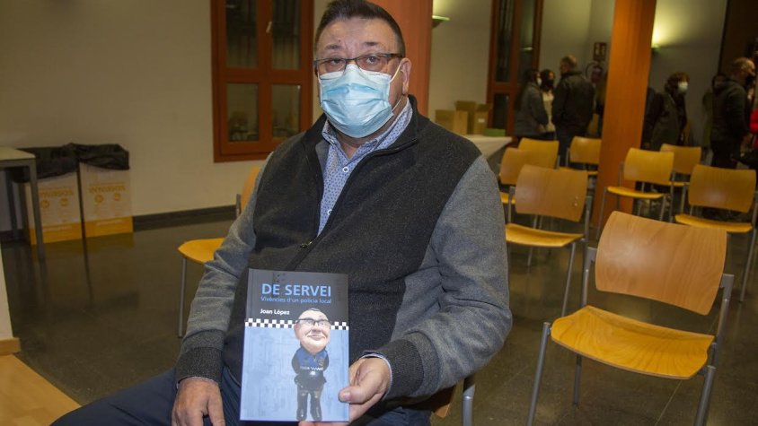 Joan López el dia de la presentació del llibre