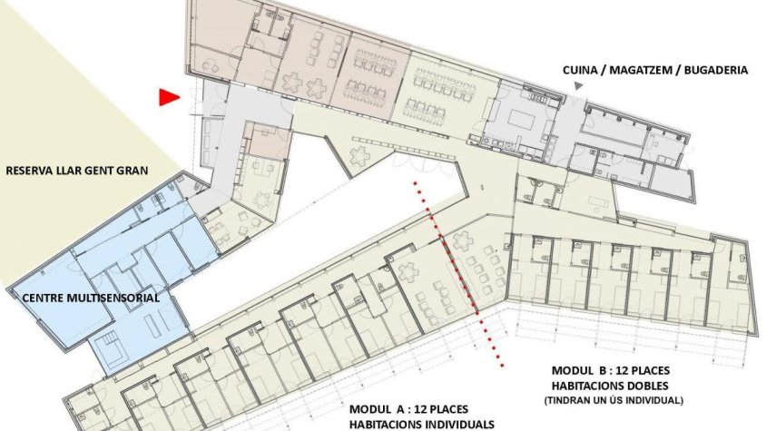 Plànol del futur equipament