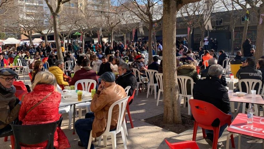 La terrassa de La Soll, plena
