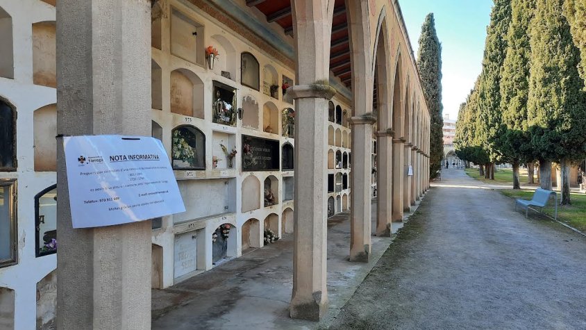 Zona del cementiri on el consistori preveu recuperar nínxols