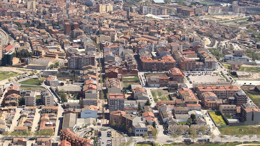 Imatge aèria de la ciutat de Tàrrega