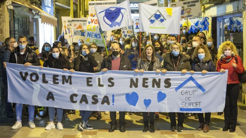 Un moment de la manifestació