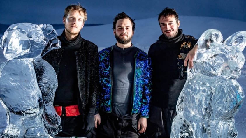 Els artistes Jordi Claramunt, Jonas Johansson i Lukas Petko