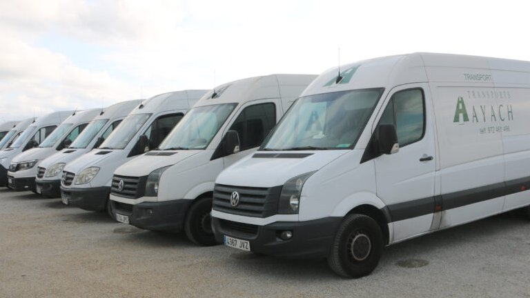 Furgonetes d'una empresa