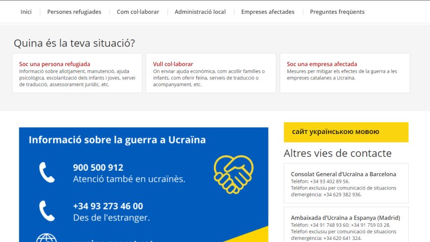 Vista del web