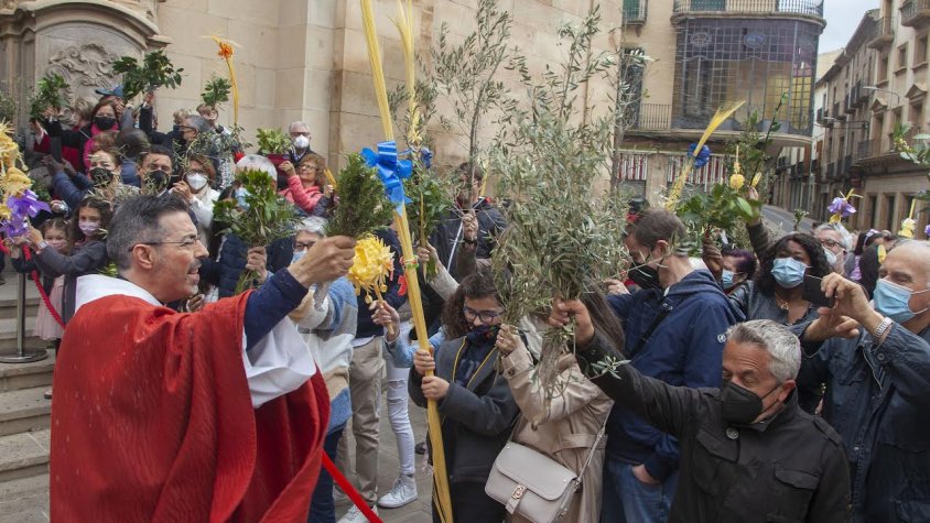 Un moment de la benedicció de rams