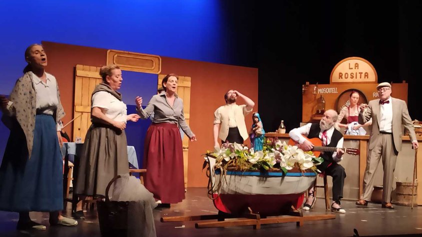 Un moment de l'obra de dissabte passat