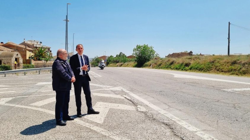 Crespín i Serés en un tram de la carretera N-II