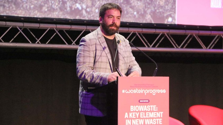 El director de l'ARC durant la seva conferència en les jornades del Waste in Progress