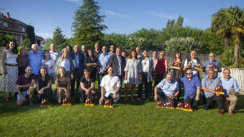 Foto de família de l'acte d'entrega de guardons