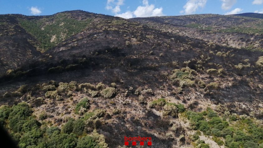 Part de l'afectació de l'incendi d'Artesa de Segre