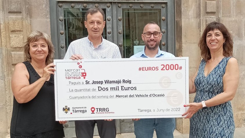 Josep Vilamajó Roig, de Bellpuig, ha resultat el guanyador per la compra d’un vehicle a Unicars Ponent de Tàrrega