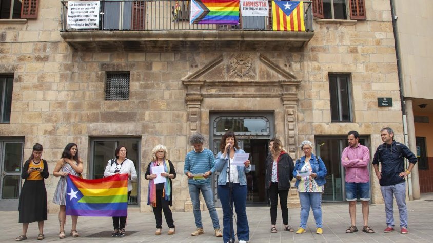 Lectura del manifest institucional a la plaça Major
