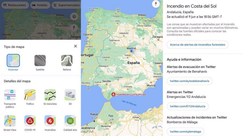 Mostra de la nova alerta d'incendis