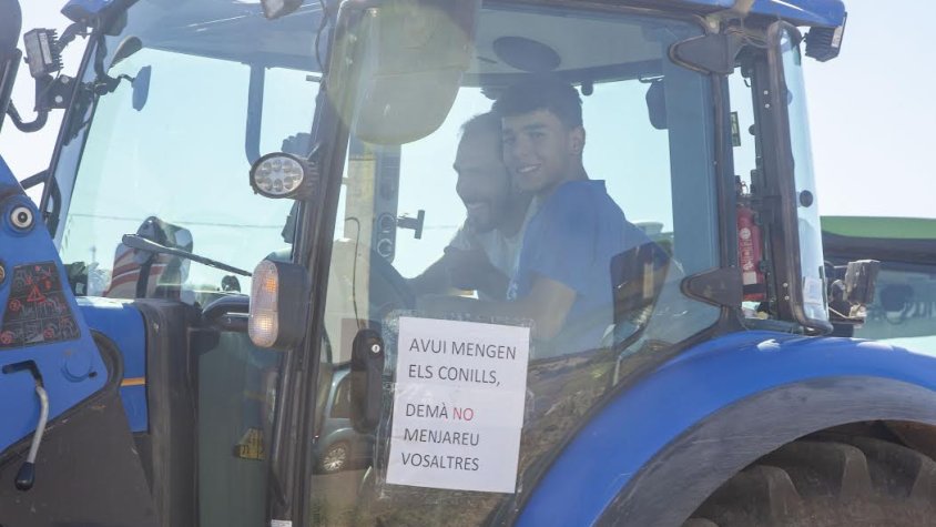Un dels tractors participants a la marxa de divendres passat