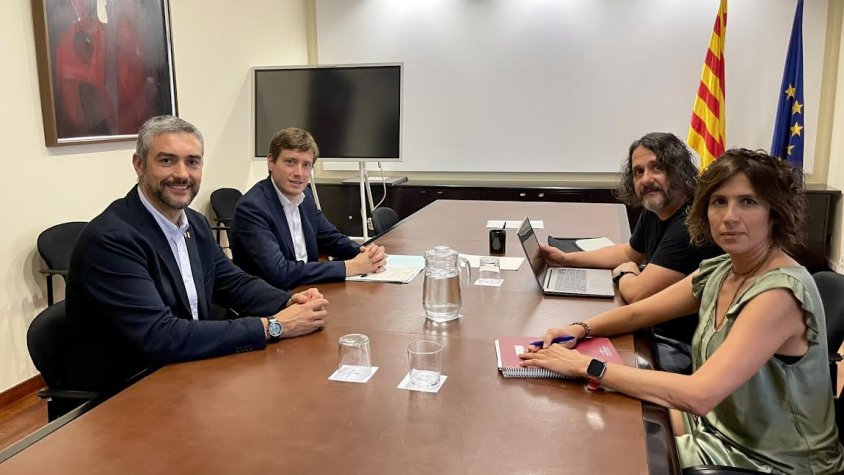 Un moment de la reunió de dimecres passat