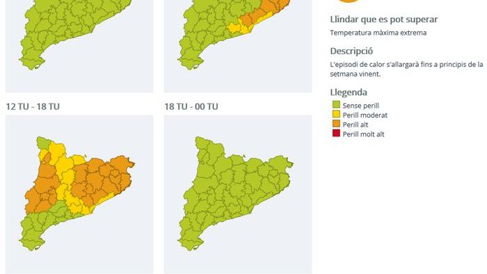 Mapes de calor per divendres