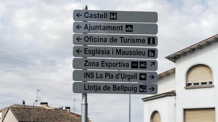 Un dels nous indicadors instal·lats a Bellpuig