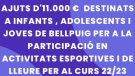 Bellpuig ofereix de nou beques per a activitats extraescolars i esportives