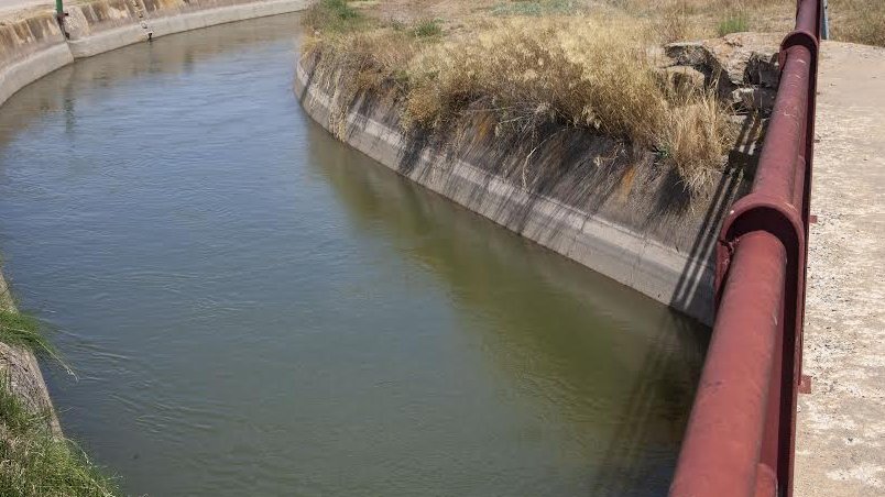 El Canal d'Urgell al seu pas per Preixana fa uns dies