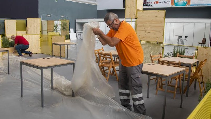Últims preparatius ahir a la Llotja