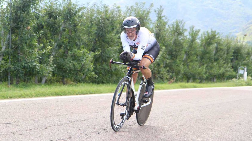 El ciclista targarí en plena competició