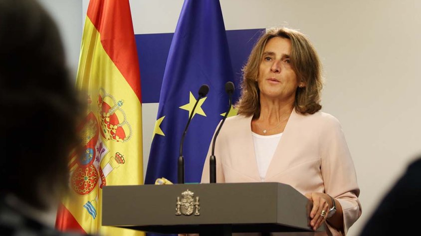 La ministra de Transició Ecològica, Teresa Ribera, en roda de premsa