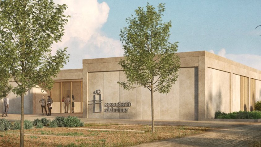 Maqueta del futur centre de dia de l'entitat