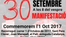 Convoquen una manifestació a Tàrrega per commemorar els 5 anys de l'1-O