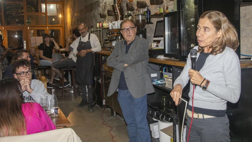 La presentació del sopar amb Ada Parellada