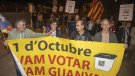 Unes 100 persones es manifesten a Tàrrega per commemorar els 5 anys de l'1-O