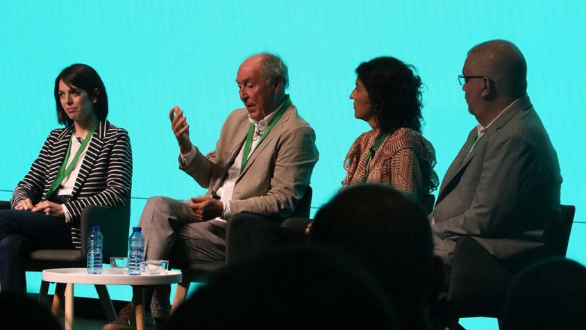 Josep Pont, de Borges, en una de les intervencions