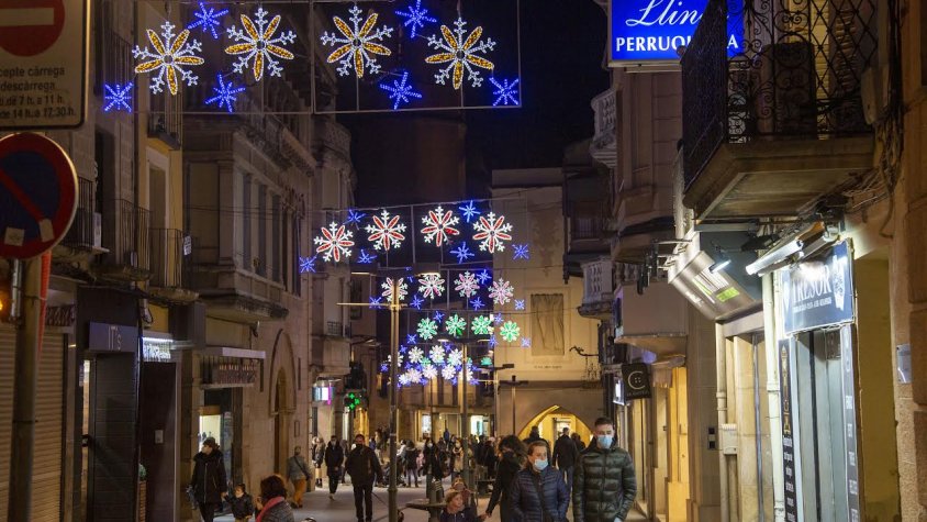 Imatge d'arxiu de l'enllumenat nadalenc a Tàrrega
