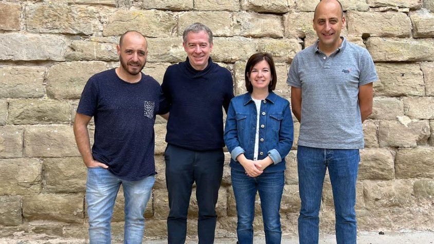 Bailac i Castellana amb els alcaldes pedanis de Vallverd i Sant Llorenç de Montgai